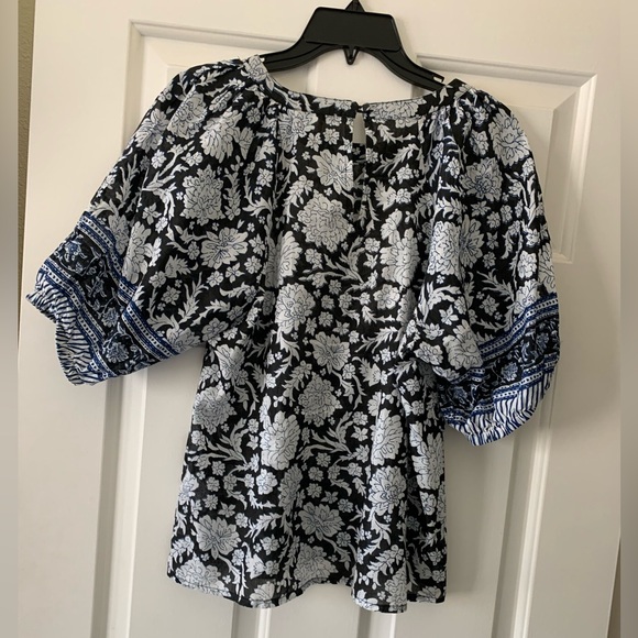 EUC❤️🔥SALE❤️🔥Anthropologie saison de La fleur blouse - Picture 5 of 11